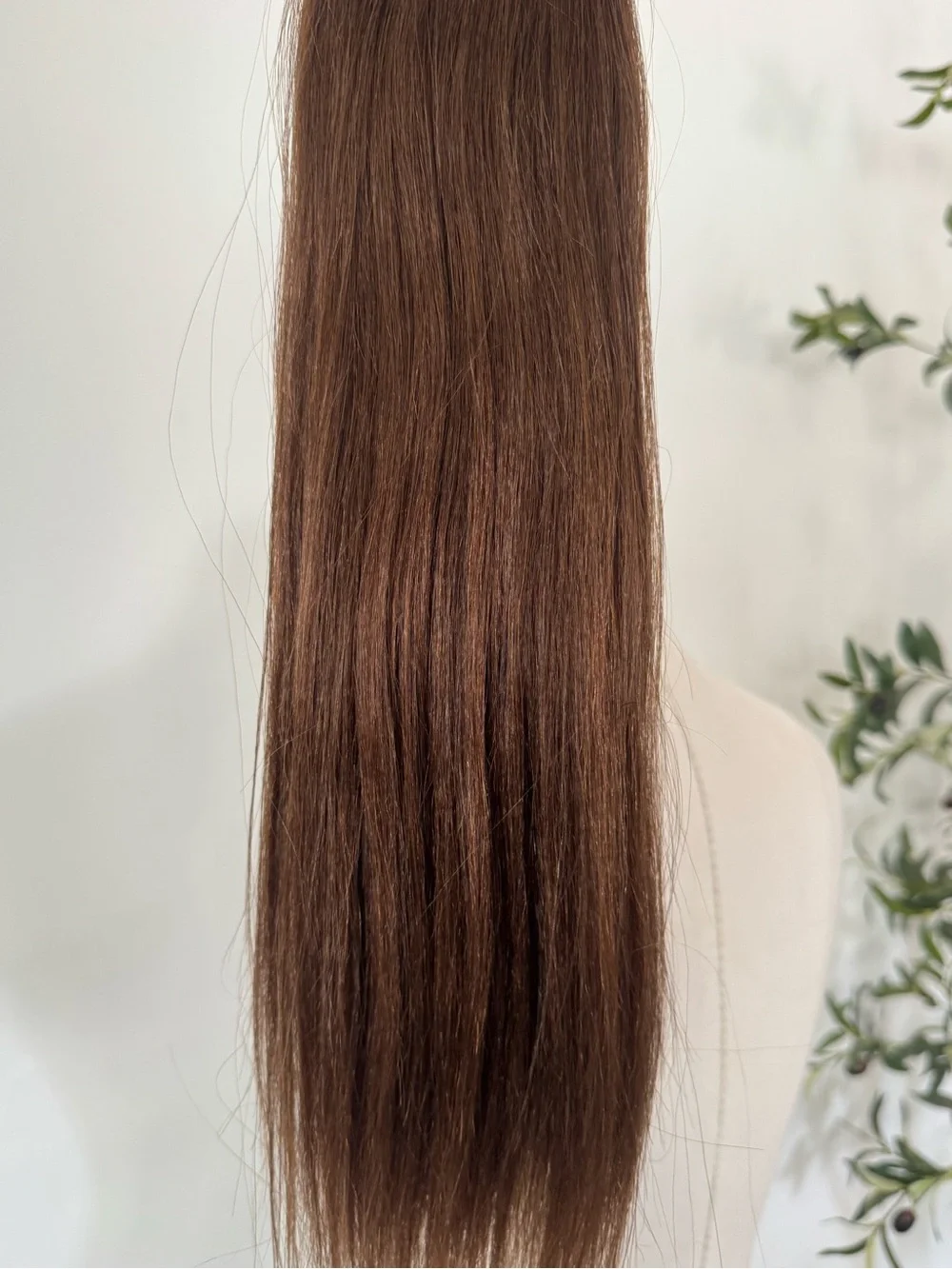 100% Human Hair Bulk Extensions Color #6 Light Brown 16” 100g Straight
